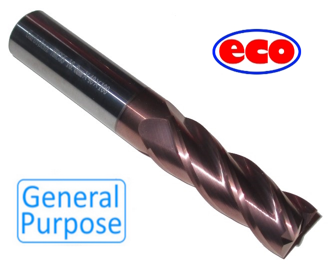 4mm CARBIDE ENDMILL (eco) - 4 FLUTE CARBIDE E/M at Carbide NZ