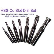 SLOT DRILL SET PLAIN SHANK HSS-Co - ON SPECIAL at Carbidenz