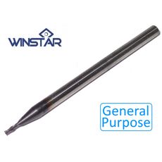 CARBIDE SLOT DRILL 1mm x 4mm SHANK - 2 FLUTE CARBIDE E/M at Carbidenz