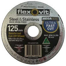 Flexo-vit Cutting Disc 125mm x 1.0 x 22.23mm (100 PACK) - Cutting/Grinding Discs at Carbidenz