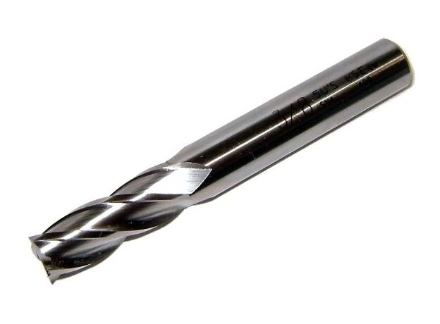 3/8" PLAIN SHANK ENDMILL HSS-Co - IMPERIAL END MILL HSS COBALT at Carbidenz