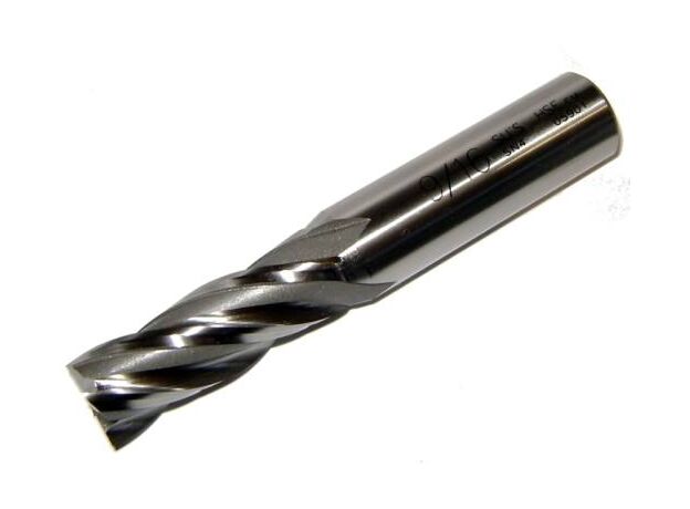9/16" PLAIN SHANK ENDMILL HSS-Co - IMPERIAL END MILL HSS COBALT at Carbidenz