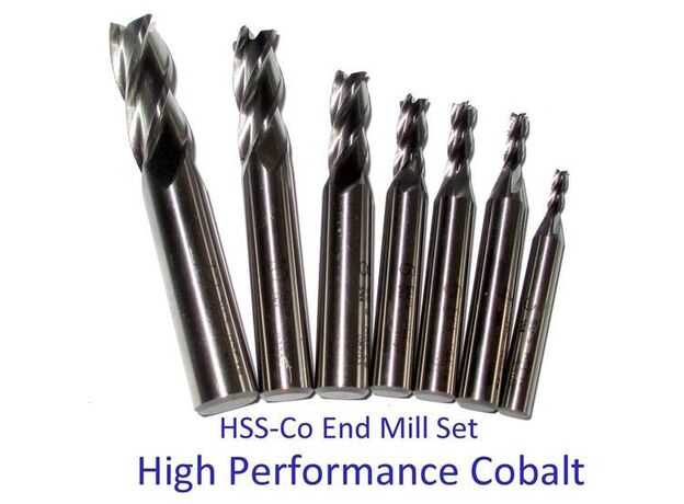 PLAIN SHANK END MILL SET HSS-Co m42 - ON SPECIAL at Carbidenz