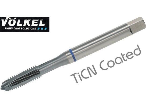 M6 x 1.0  HSS-Co GUN TAP TiCN COATED (blue band) - METRIC GUN TAPS at Carbidenz