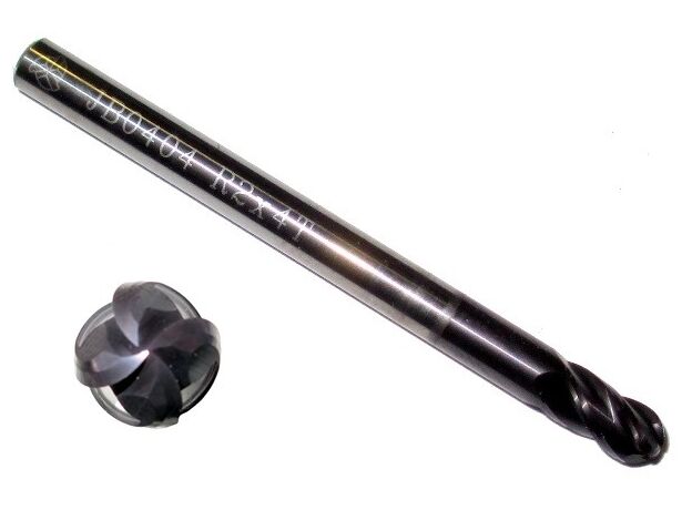 4mm 4 FLUTE CARBIDE BALL ENDMILL (Winstar) - BALL END CARBIDE at Carbidenz
