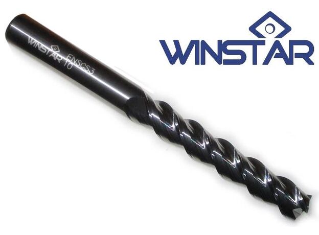 10mm 3 Flute Long Series Aluminium (Winstar) - LONG ALUMINIUM E/M at Carbidenz