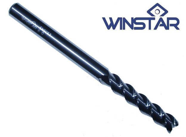 6mm 3 Flute Long Series Aluminium (Winstar) - LONG ALUMINIUM E/M at Carbidenz