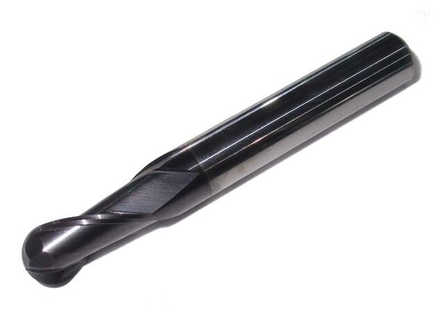 10mm LONG SHANK 2 FLUTE CARBIDE BALL ENDMILL - BALL END CARBIDE at Carbidenz