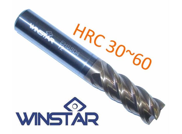 12mm x 1mm HARD CUT CORNER RADIUS CARBIDE END MILL  (Winstar) - CORNER RADIUS E/M at Carbidenz