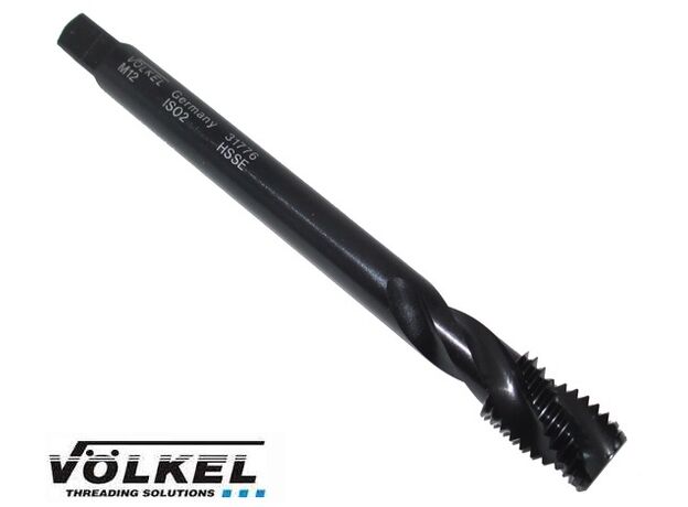 M12 SPIRAL FLUTE TAP (Black Oxide) - SPIRAL FLUTE TAPS at Carbidenz