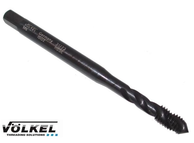M6 SPIRAL FLUTE TAP (Black Oxide) - SPIRAL FLUTE TAPS at Carbidenz