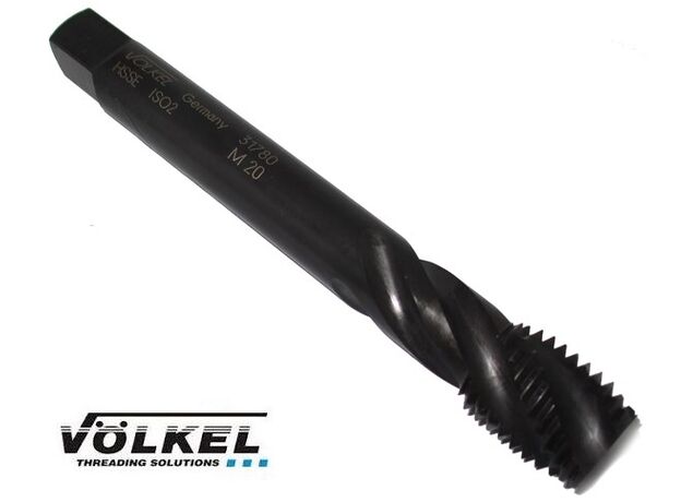 M20 SPIRAL FLUTE TAP (Black Oxide) - SPIRAL FLUTE TAPS at Carbidenz