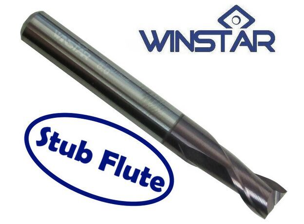 STUB LENGTH CARBIDE SLOT DRILL 6.0mm - 2 FLUTE CARBIDE E/M at Carbidenz