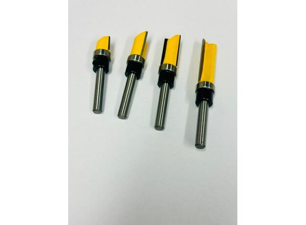 4 Piece Wood Router Bit set (yellow set) - Wood Working Router Bits and carbide planer blades at Carbidenz