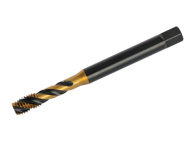M8 x 1.25  HSS SPIRAL GUN TAP TiN COATED-Titanum Nitride (Gold Mamba) - SPIRAL FLUTE TAPS at Carbidenz