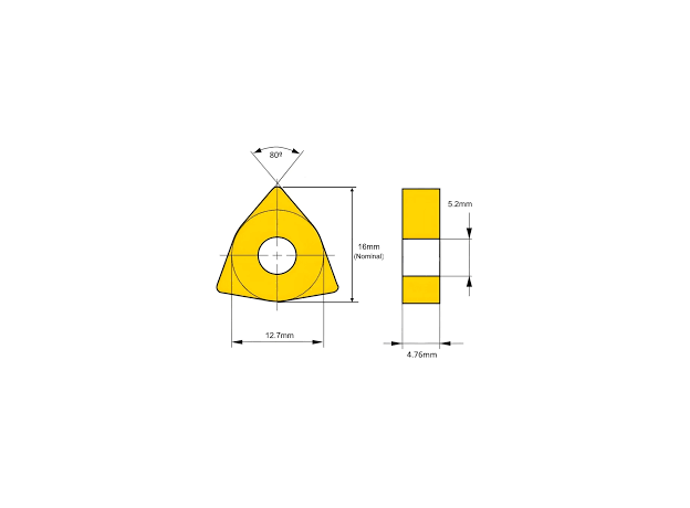 WNMG080404 GS CA5515 (STEEL) - WNMG INSERTS at Carbidenz