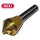 FLUTELESS COUNTERSINK HSS Co + TiN 10-23mm - COUNTERSINK at Carbidenz